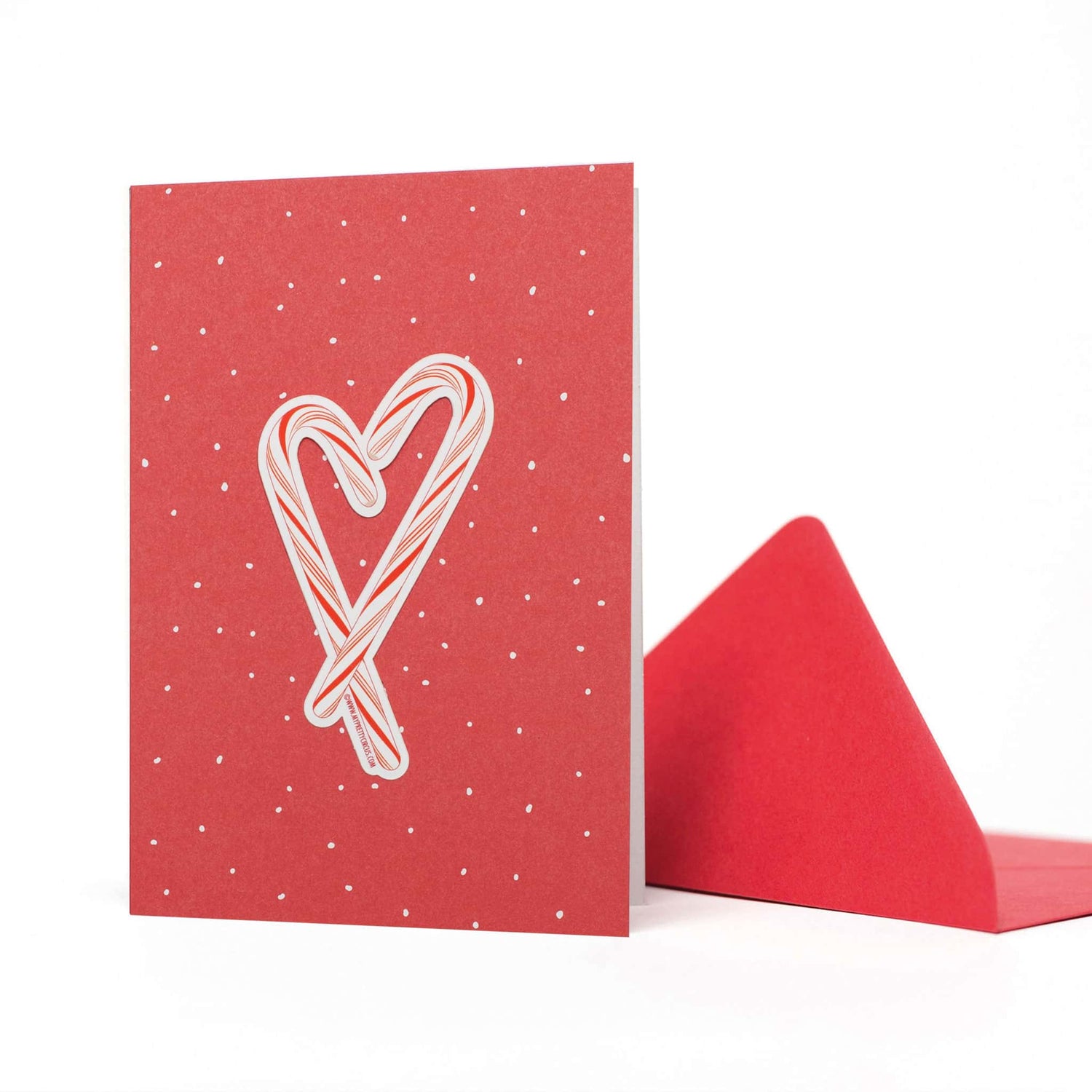 Karte mit Zuckerstangen Vinylsticker - Grußkarte inkl. abnehmbarem Vinylsticker, Karte und Geschenk in einem- | My Pretty Circus