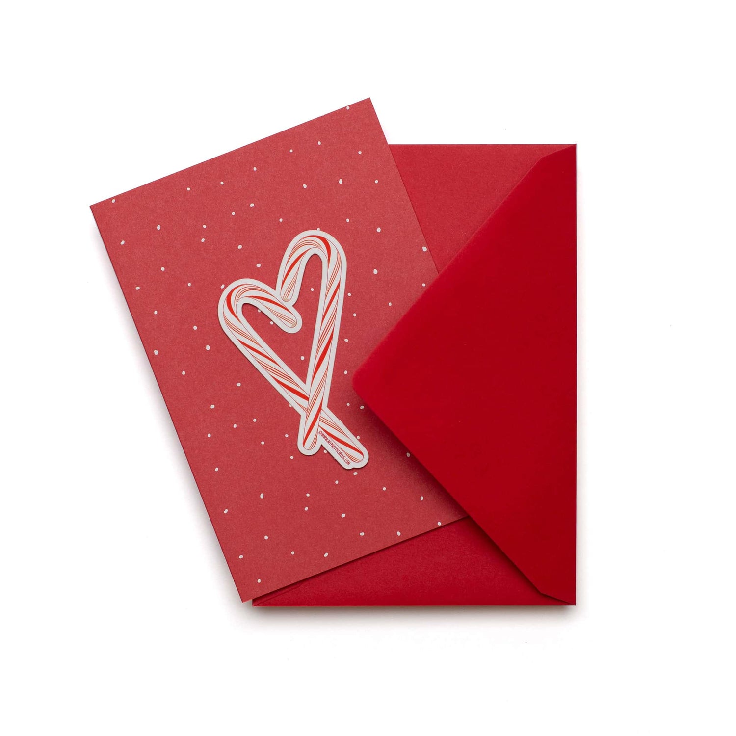 Karte mit Zuckerstangen Vinylsticker - Grußkarte inkl. abnehmbarem Vinylsticker, Karte und Geschenk in einem- | My Pretty Circus