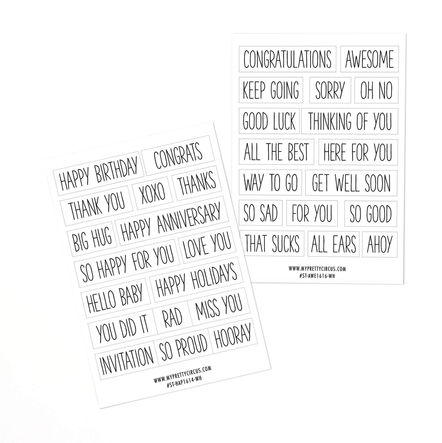Sticker &quot;Awesome&quot; eckig weiß 
