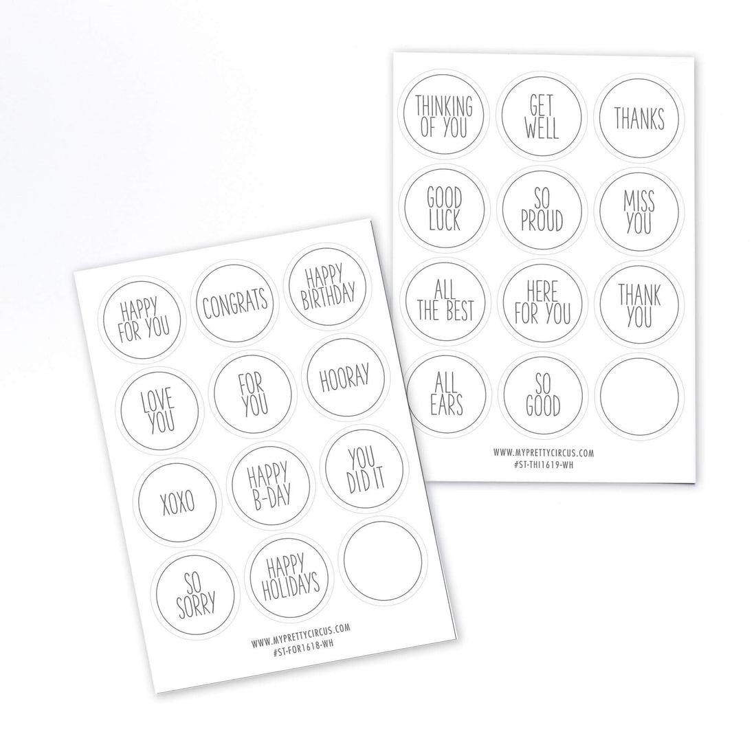Sticker "Happy For You" rund weiss
