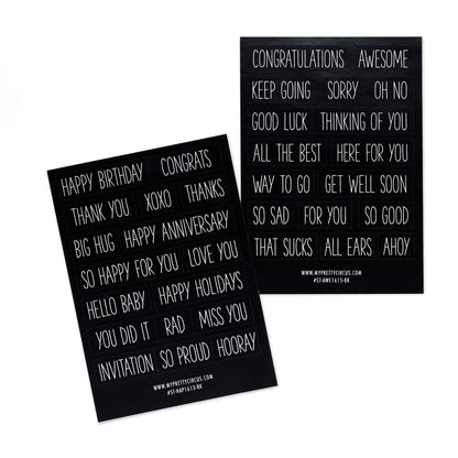 Sticker &quot;Awesome&quot; eckig schwarz 