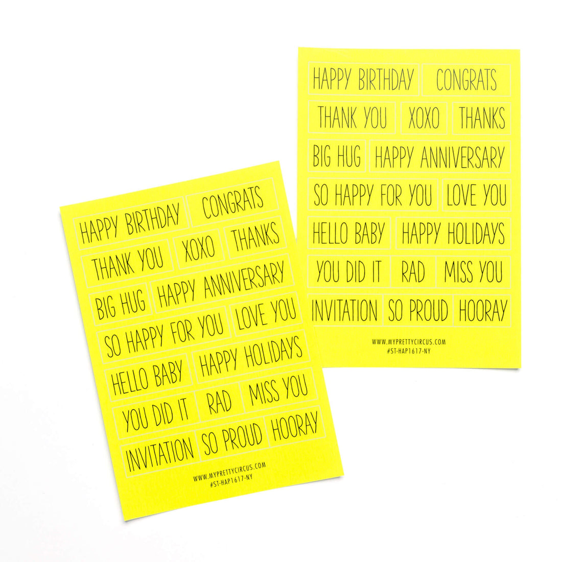 Sticker "Congrats" eckig neongelb