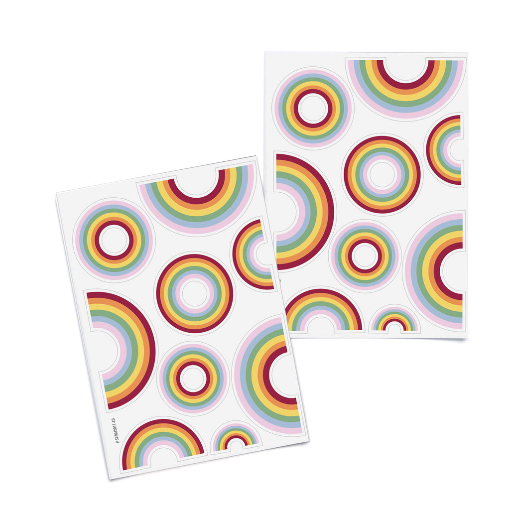 Sticker Regenbögen #18 - 2 DIN A6 Bogen Aufkleber aus Haftpapier von My Pretty Circus | ST-RAI2011-CO
